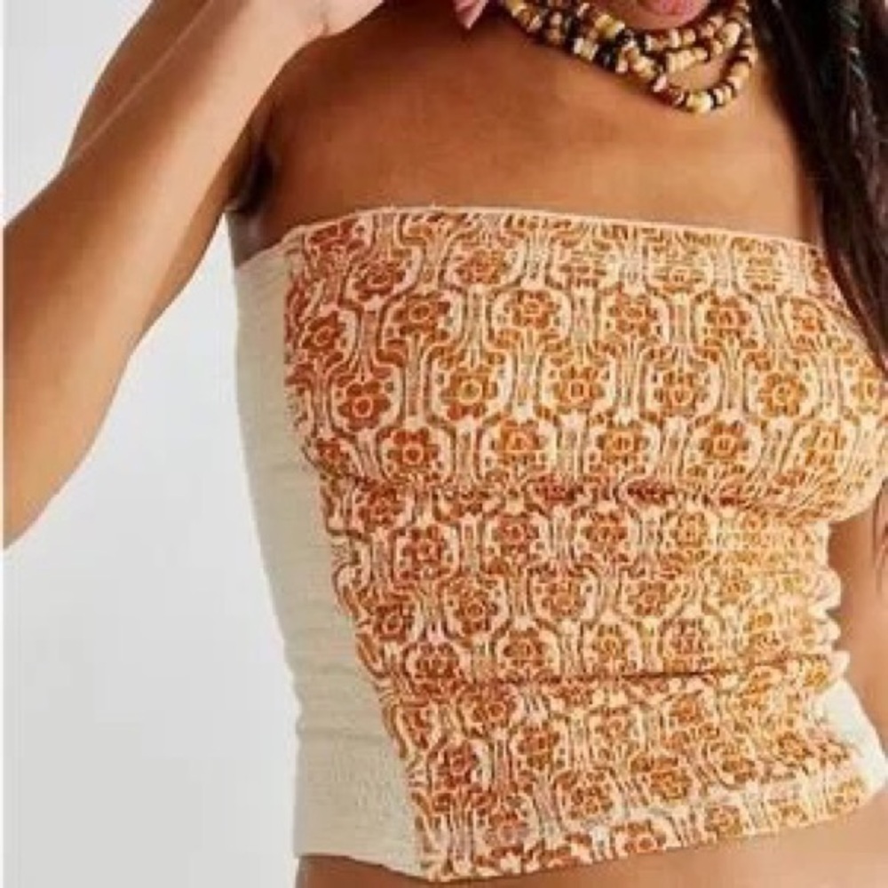 Free People In The Groove Tube Top Strapless Crop Top Women’s Size Small